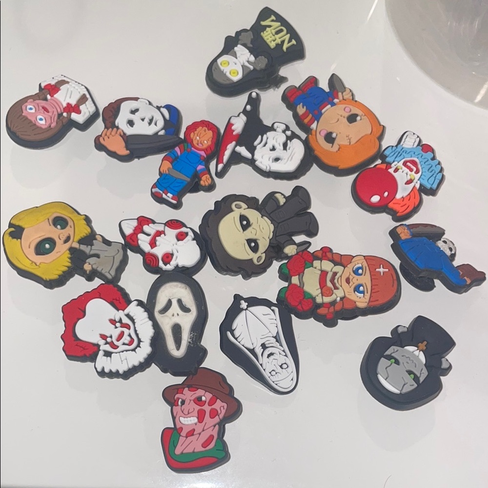 Horror Character Shoe Charms - Mixed Colors